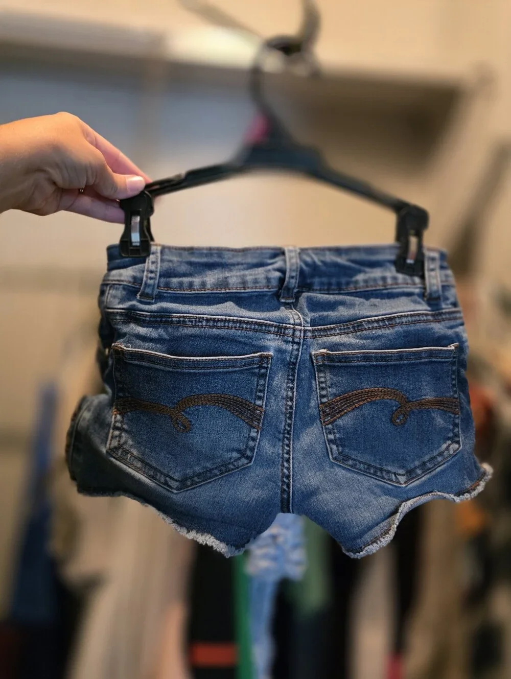 Justice Girls Denim Shorts with Side Laces